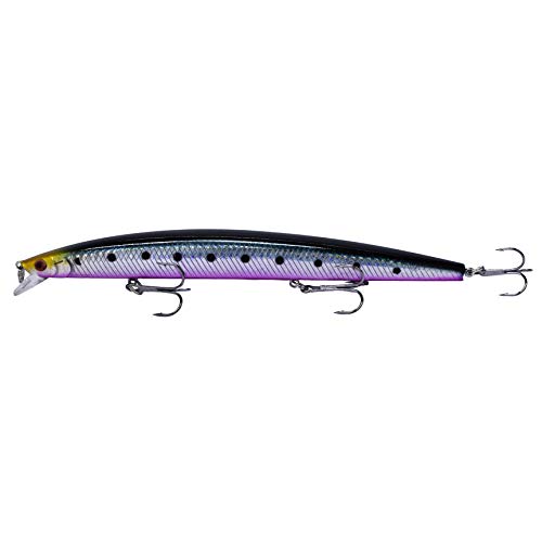 Minnow Señuelos de Pesca Spinning Spinning Lubina – Señuelos Spinning mar – Señuelos Artificiales de Pesca – Cebos Lucio/Black Bass/lubina – Pesca pantano y mar – 18 cm y 24 Gramos