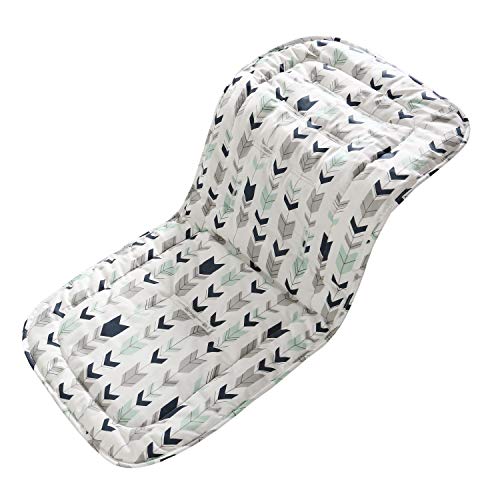 Miracle Baby Cojín Carro Bebe,Colchoneta Silla Paseo Universal Transpirable,Cojín Silla de Paseo para el Cochecito y Asiento de Carro, 100% Algodón, 32x80cm(Flecha)