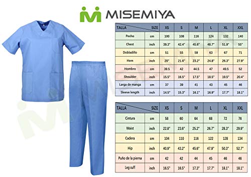 MISEMIYA - Casaca Y PANTALÓN Sanitarios Unisex Uniformes Sanitarios MÉDICOS Conjuntos Sanitarios 8178 - L, Blan