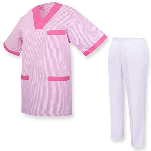 MISEMIYA - Casaca Y PANTALÓN Sanitarios Unisex Uniformes Sanitarios MÉDICOS - M, Conjuntos Sanitarios T817 Fucsia