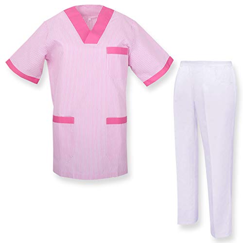 MISEMIYA - Casaca Y PANTALÓN Sanitarios Unisex Uniformes Sanitarios MÉDICOS - M, Conjuntos Sanitarios T817 Fucsia