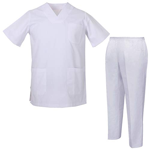 MISEMIYA - Pijamas Sanitarios Unisex Uniformes Sanitarios Uniformes Médicos 817-8312 - L, Casaca Sanitarios 817-2 Blanco