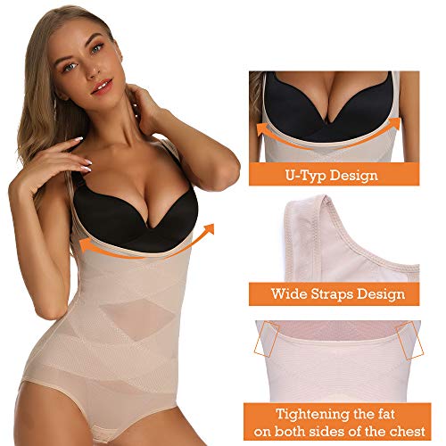 MISS MOLY Mujer Adelgazar Lencería Respirable Shapewear Cómodo Moldeadora Slimming Faja Reductora Abdomen Cintura Adelgazante sin Costuras Ligero Bodysuit Body Shaper Corsé