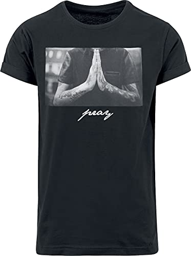 Mister Tee Pray tee Camiseta de Manga Corta, Negro, S (Pequeña) Unisex Adulto