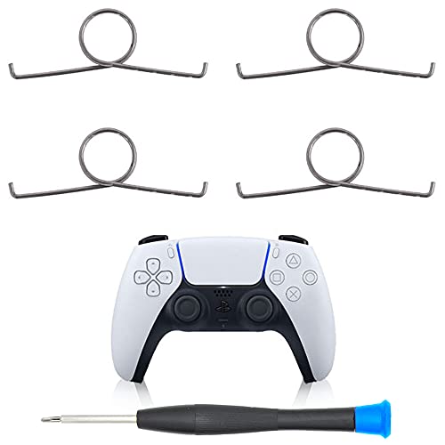 MMOBIEL 4 piezas L2 R2 muelles de botón de disparo para mando PlayStation 5 PS5 DualSense CFI-ZCT1W Destornillador (+) incl.