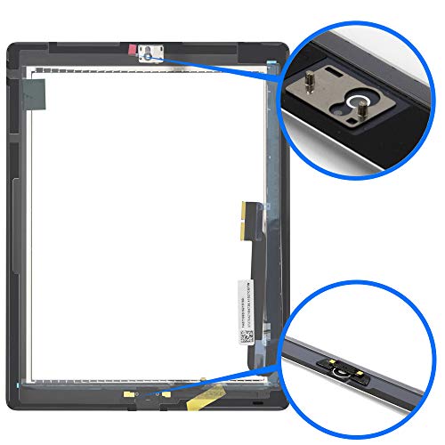 MMOBIEL Digitalizador Compatible con iPad 4 9.7 Plg. 2012 (Negro) Ensamble Pantalla táctil Frontal 9.7 pulg. Incl. Kit de htas.