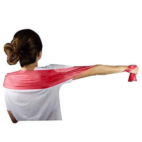 Mobiclinic, Banda elástica para Fitness, Banda elástica de Resistencia, Gomas elásticas para musculación, Bandas de Resistencia para Yoga, Pilates, Crossfit, Estiramientos, Nivel intermedio, Rojo