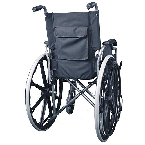 Mobiclinic, Giralda, Silla de ruedas ortopédica, plegable, autopropulsable, para minusválidos y ancianos, reposapiés extraíbles y reposabrazos abatibles, ultraligera, negro, asiento: 43 cm