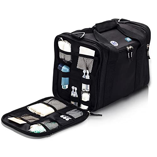 Mobiclinic, Maleta de primeros auxilios, Marca Española, Bolsa para emergencias multiusos, Botiquín de primeros auxilios, Bolsa médica, Botiquín deportivo, Tamaño Grande, color Negro