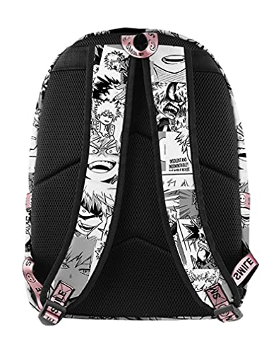 Mochila Escolar Anime My Hero Academia – Mochila de 17 pulgadas MHA Bakugo Deku Todoroki Toga Mochila para De Primaria Y Secundaria, adolescentes y niñas, Bakugou Katsuki, Large