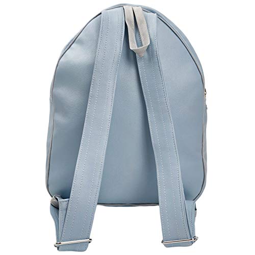 Mochila infantil de Polipiel - Mochila Personalizable para Bebé - Modelo Noa -Color Celeste + Gris - Medidas 28 x 24 x 11 cm - Personalizar Regalos - Handmade - Hecho en España - Nenel