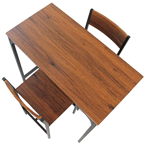 Mod. VENICE Set mesa de bar y 2 taburetes Color Marron Sillas Design Meubles