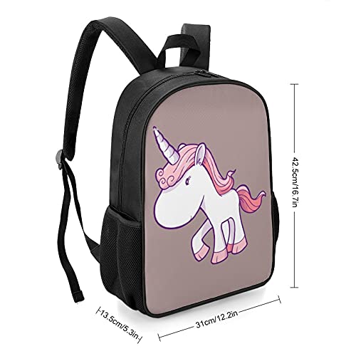 Moda impermeable ligero equipo electrónico IT portátil ordenador bolsa mochila custommake lindo caballo arte fantasía alas, White-cute - Caballo infantil dibujado a mano (11111), Taille unique