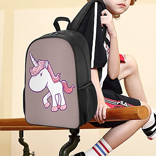 Moda impermeable ligero equipo electrónico IT portátil ordenador bolsa mochila custommake lindo caballo arte fantasía alas, White-cute - Caballo infantil dibujado a mano (11111), Taille unique