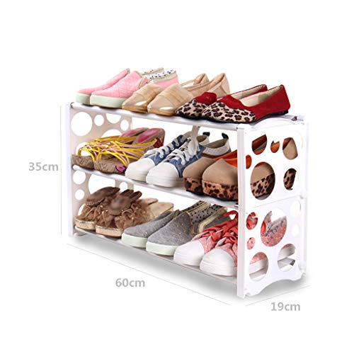 Modernos Rack De Zapatos Rack De Zapatos Espacio Estrecho Plástico Extensible Baño De Las Habitaciones Dormitorio Niño Zapato Rack Tacones Altos (Color : White, Size : C)