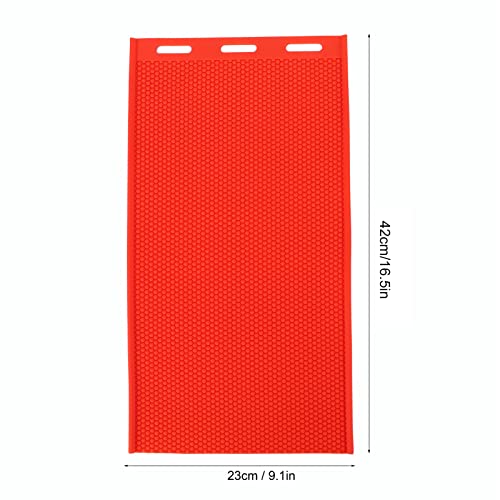 Molde de Hoja de Cera de Abeja de 2 Piezas, Suministros de Apicultura Roja, Máquina Manual de Impresión de Molde de Tableta de Goma para Hacer Rebanadas de Cera de Abeja