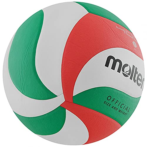 Molten V5M4000-DE - Balón de competición, Color Blanco, Verde y Rojo