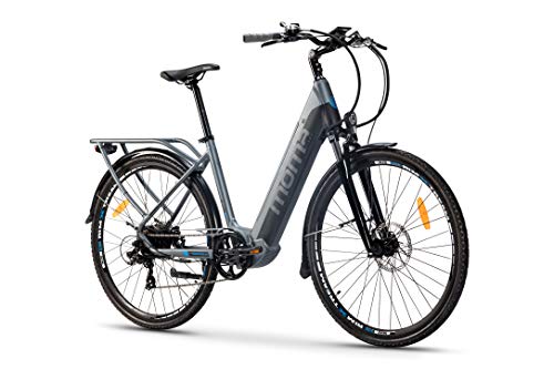 Moma Bikes Bicicleta Eléctrica Urbana EBIKE-28 Pro, Shimano 7vel, frenos hidráulicos, batería Integrada Litio 48V 13Ah (624Wh)