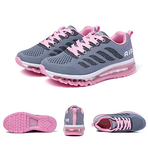 Monrinda Unisex Zapatillas de Deporte Mujer Deportivo Zapatos para Correr Hombre Runing Sports Trainers Gimnasio Air Cushion…