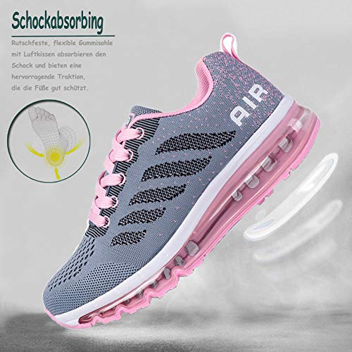 Monrinda Unisex Zapatillas de Deporte Mujer Deportivo Zapatos para Correr Hombre Runing Sports Trainers Gimnasio Air Cushion…