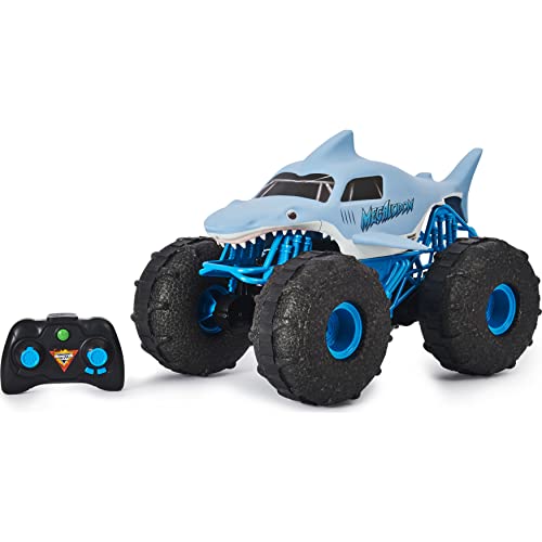 Monster Jam Megalodon STORM - Camión monstruo de control remoto todo terreno, escala 1:15