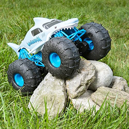 Monster Jam Megalodon STORM - Camión monstruo de control remoto todo terreno, escala 1:15