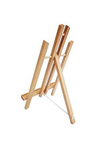 Mont Marte Caballete Mesa pequeña de madera de Haya – Medio – Caballete compacto – Ideal para la presentación de Lienzos de hasta 40 cm – Ideal para Eventos, Exhibiciones y Convenciones