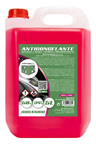 Motorkit MOT3541 Anticongelante Orgánico, Rosa, 5 Litros