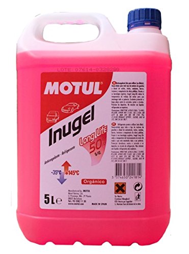 Motul 103336M_SML Inugel Long Life 50% Líquido Anticongelante, 5L Volumen, Rosa