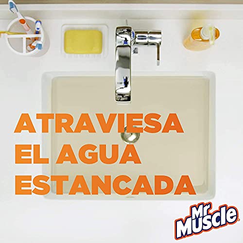 Mr Muscle - Forza Desatascador Gel Power. Gel limpia tuberías. Desatascador líquido potente desagües, Pack de 2 Uds, Cantidad total 2x1L