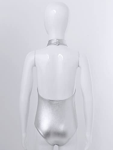 MSemis Maillot de Danza Ballet para Niña Maillot Elástico de Patinaje Artistico Mono Brillante de Gimnasia Ritmica Disfraz de Bailarina Body de Danza Clásica Rosa 8 años