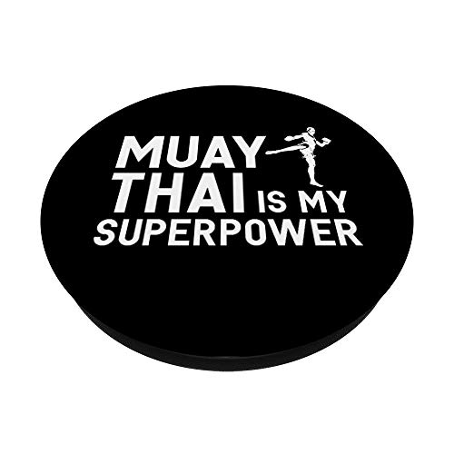 Muay Thai Divertidos artes marciales tailandesas Boxeo Coach Lover Regalos PopSockets PopGrip Intercambiable