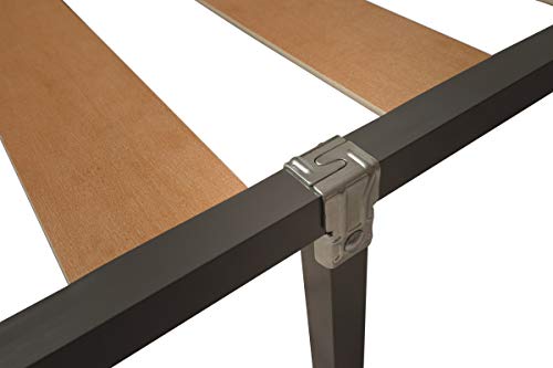 MUEBLIX.COM | Somier Eco para Cama 90 x 190 cm | Somier con 4 Patas | Láminas Madera de Chopo de 9 cm y Estructura de Tubos de Acero | Útil para Camas Nido o Camas Individuales