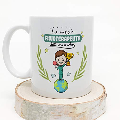 MUGFFINS Taza Fisioterapeuta Mujer (Mejor del Mundo) - Regalos Originales y Divertidos de Fisioterapia