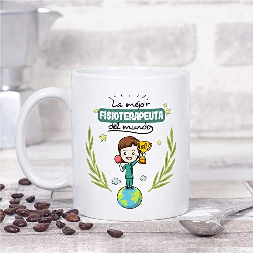 MUGFFINS Taza Fisioterapeuta Mujer (Mejor del Mundo) - Regalos Originales y Divertidos de Fisioterapia