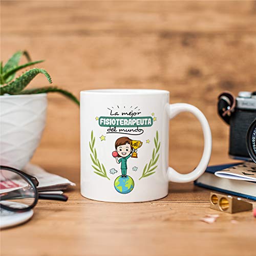 MUGFFINS Taza Fisioterapeuta Mujer (Mejor del Mundo) - Regalos Originales y Divertidos de Fisioterapia