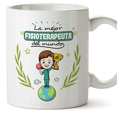 MUGFFINS Taza Fisioterapeuta Mujer (Mejor del Mundo) - Regalos Originales y Divertidos de Fisioterapia