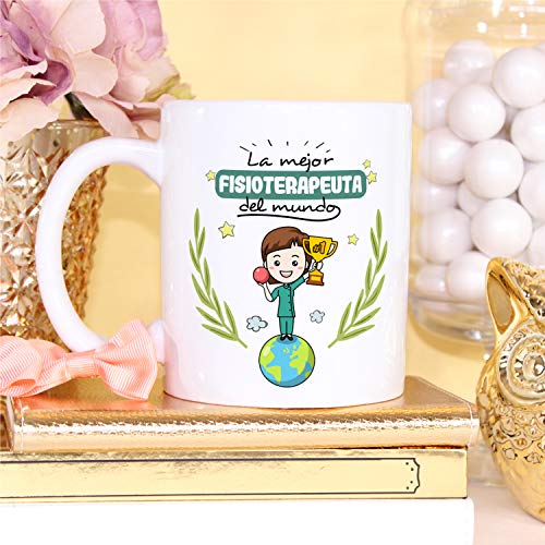 MUGFFINS Taza Fisioterapeuta Mujer (Mejor del Mundo) - Regalos Originales y Divertidos de Fisioterapia