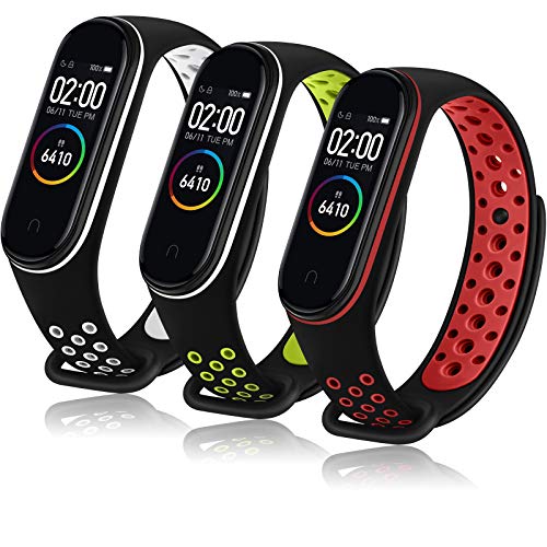 Mugust Compatible con Xiaomi Mi Band 4 Correa/Xiaomi Mi Band 3 Correa, Brazalete de Reloj Recambio Silicona Suave Colorido para Xiaomi Mi Band 4 Mi Band 3 Pulseras