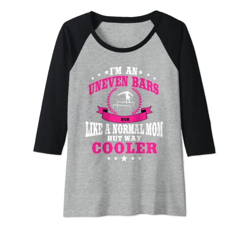 Mujer Barras desiguales Mamá Diseño Amor Gimnasia Aparato Mujeres Camiseta Manga Raglan