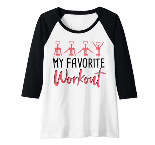 Mujer Ejercicio: My Favorite Workout - Rutina de ejercicio Camiseta Manga Raglan