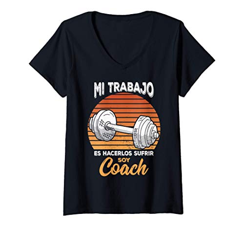 Mujer Mi Trabajo.. Soy Coach Sport Culturismo Fitness Regalo Camiseta Cuello V