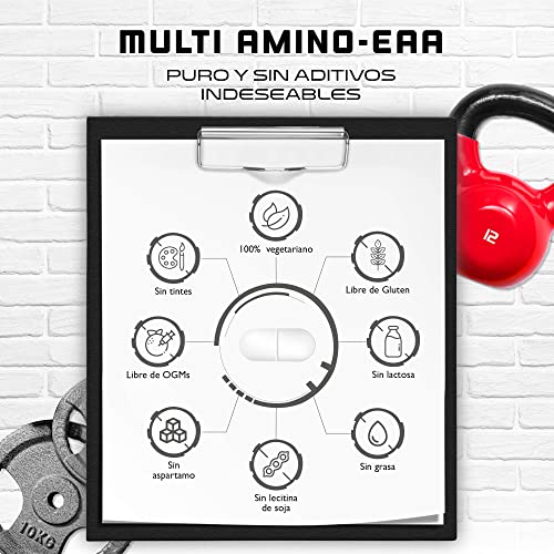 Multi Amino-EAA Pattern Code - 500 comprimidos con 1000 mg cada uno - Master Amino Protein Formula con 8 aminoácidos esenciales procedentes de legumbres - BCAA - Alta dosis - Vegano