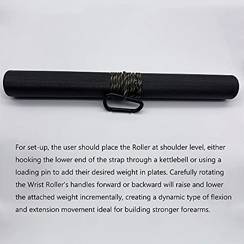 Muñeca y antebrazo Ejercitor muñeca y antebrazo Blaster, equipo entrenamiento brazo, herramienta entrenador rodillos antebrazo, material nylon negro, 5 cm diámetro, para lucha brazo, entrenamiento