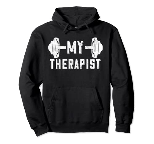 My Therapist Barra Pesas Powerlifting Fitness Bodybuilding Sudadera con Capucha