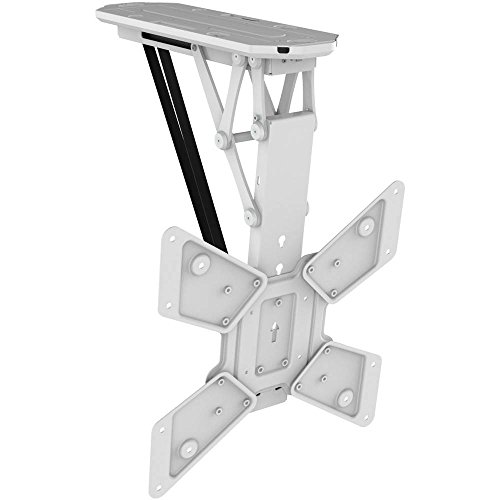 My Wall HL12WML Plegable, Motorizado Soporte de Techo para Televisores, 23 –-55 Pulgadas (58 – 140 cm), hasta 30 kg, Color Blanco