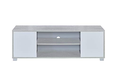 MyosHome - Mueble TV Salon Mesa para TV Color Roble Polar y Blanco 120 x 40 x 41 cm Hera