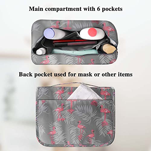 Neceser para colgar – Organizador portátil de viaje para artículos de tocador para hombres y mujeres, impermeable, bolsa de ducha para viajes de negocios, gimnasio, vacaciones y hogar, Gray