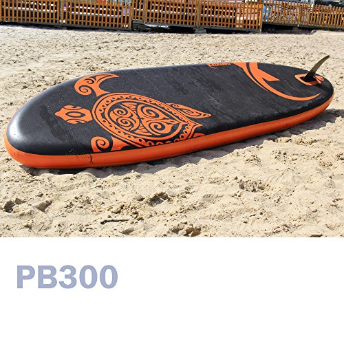 nemaxx PB300 Tabla de Paddle Surf Sup 300x76x15cm, Naranja/Antracita - Tabla de Paddle Board - Tabla de Surf - Hinchable con Mochila, remos, Aletas, Bomba de Aire, Kit de reparación