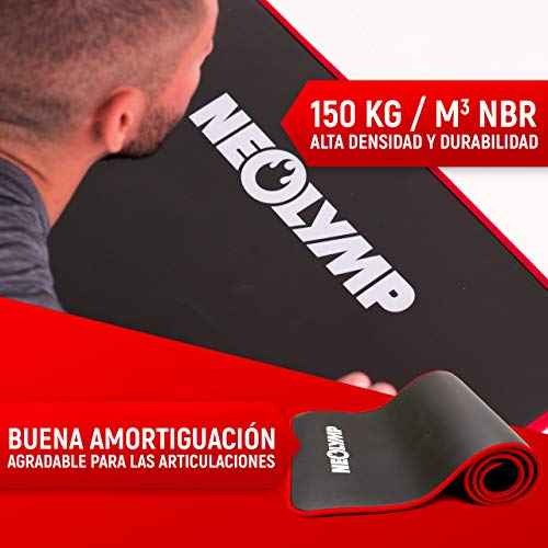 NEOLYMP Estera deportiva antideslizante, E-libro con ejercicios, estera de entrenamiento, ejercicios, FM320, 183x61cm